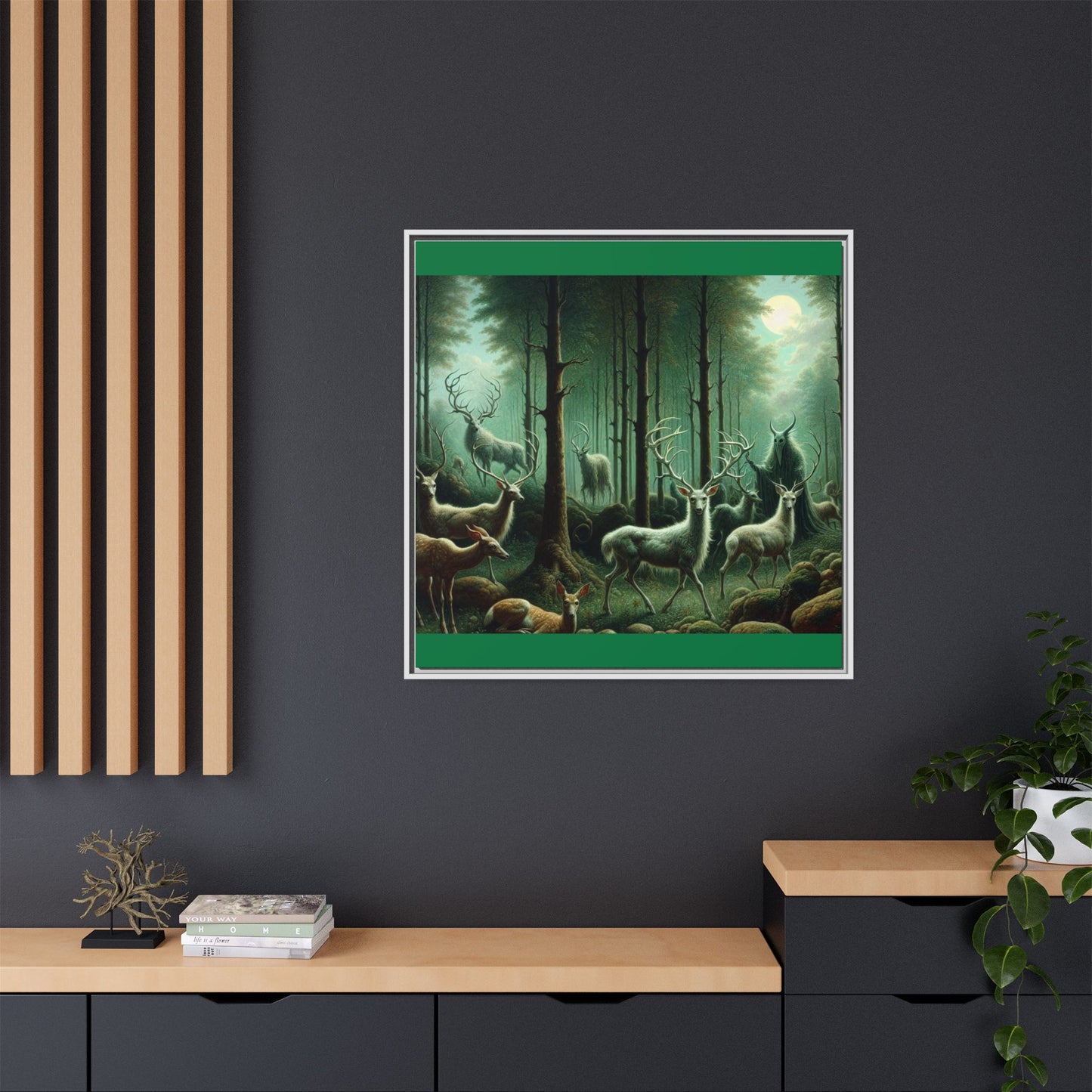 Wendigo Shepherd Canvas, Framed (Multi-color)