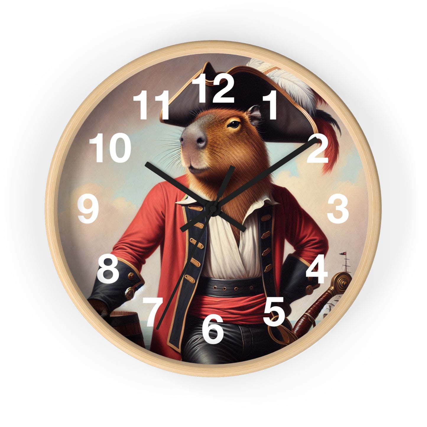 Captain Capybara Wall Clock