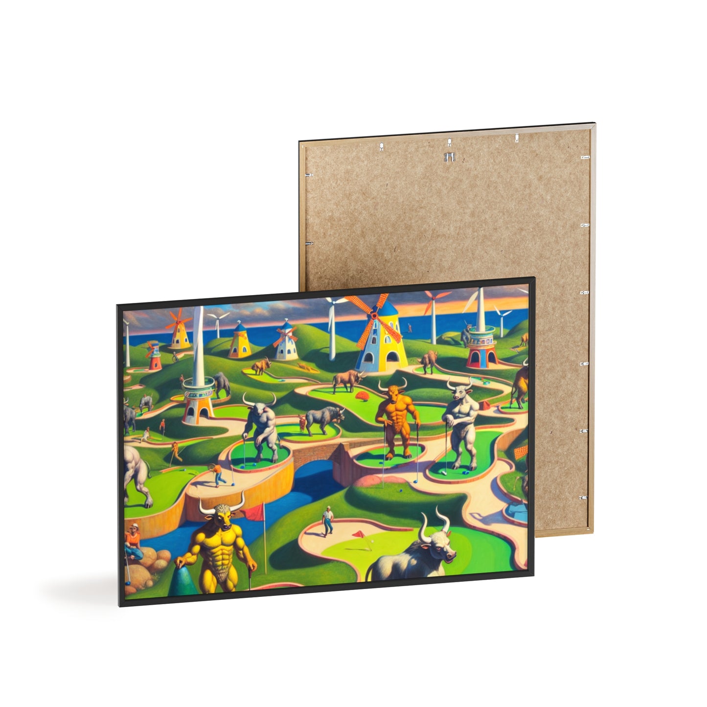 Framed Mini-taur Golf Poster