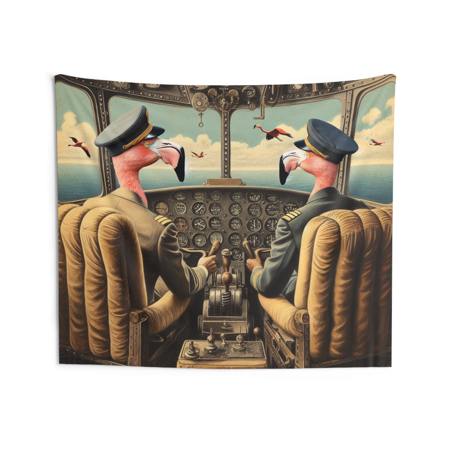 Flamingo Flight Deck Wall Tapestry