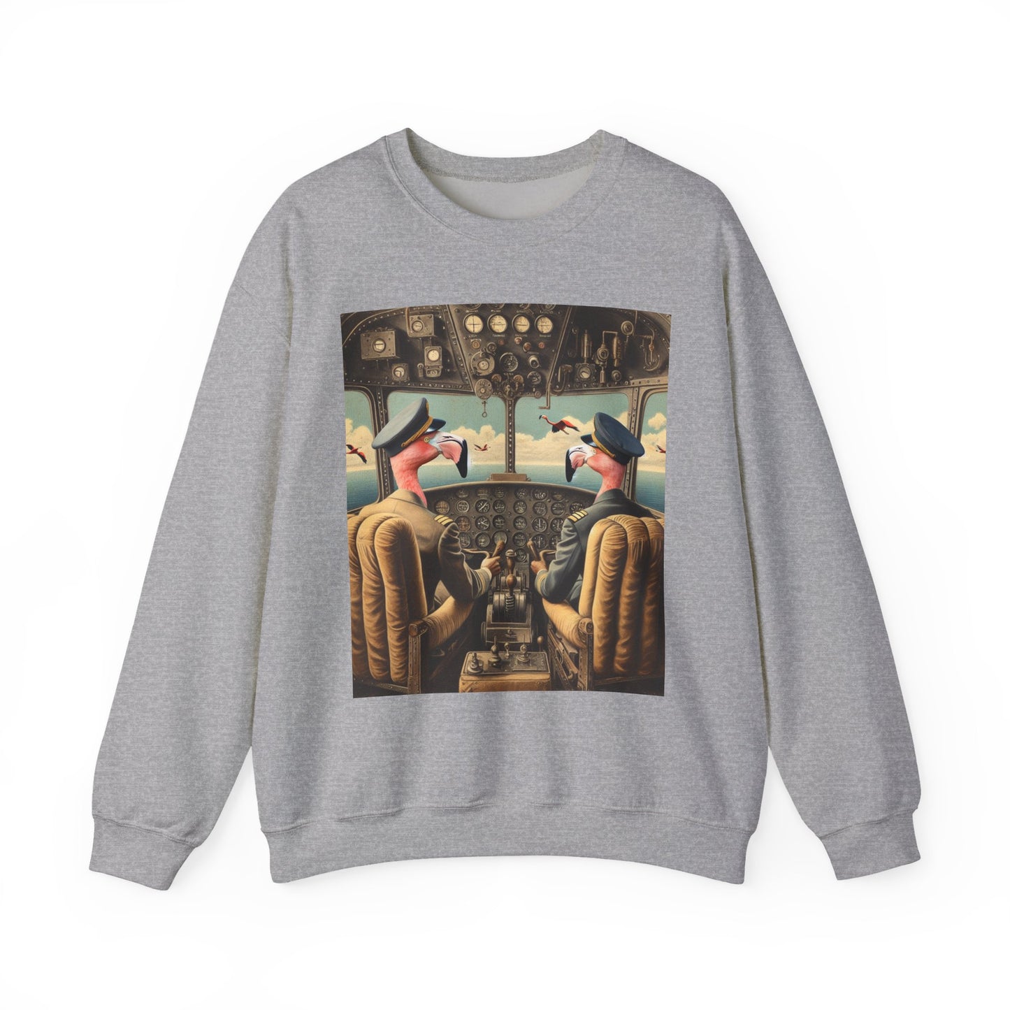 Flamingo Flight Deck Crewneck Sweatshirt