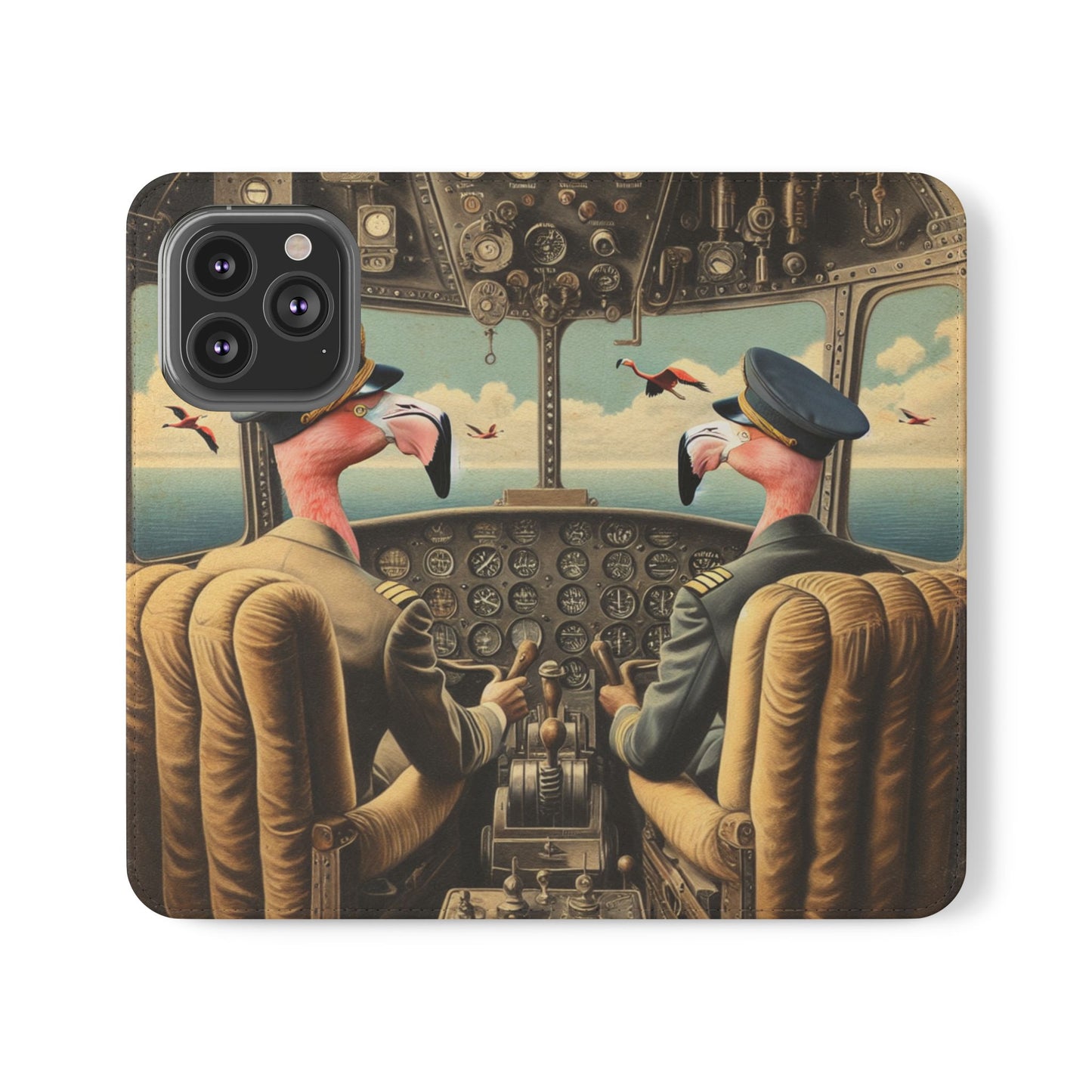 Flamingo Flight Deck Flip Case - iPhone/Galaxy