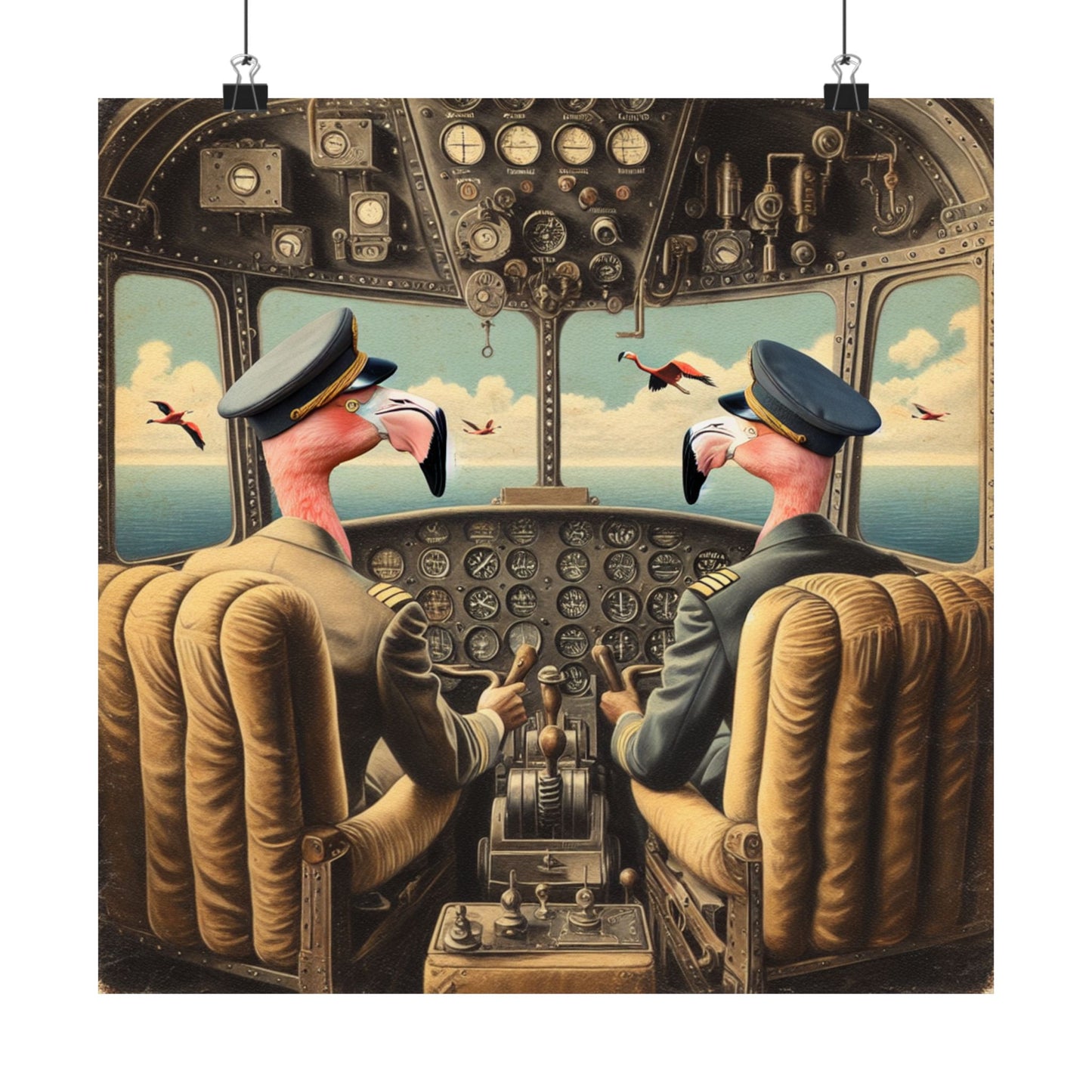 Flamingo Flight Deck Poster