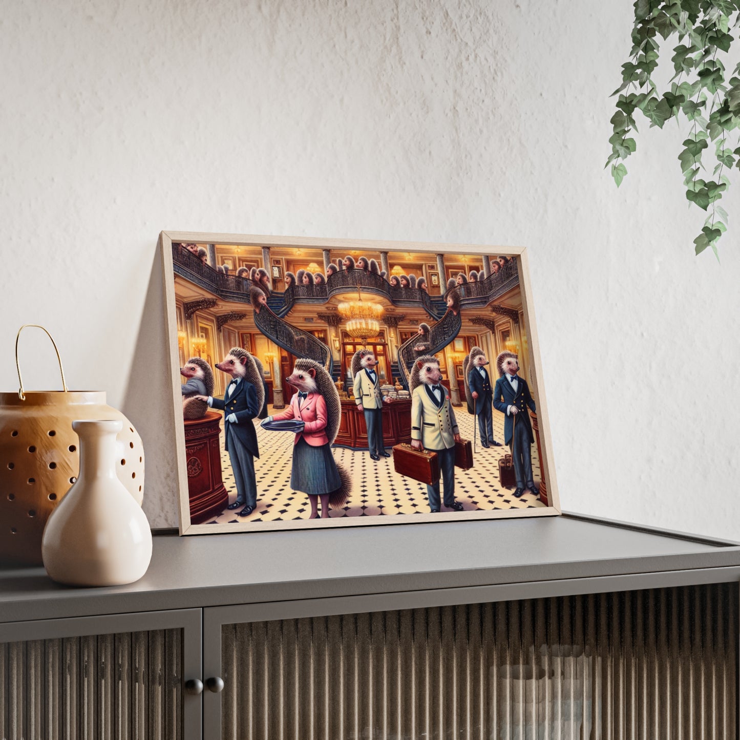 Framed Hedgehog Hotel Poster