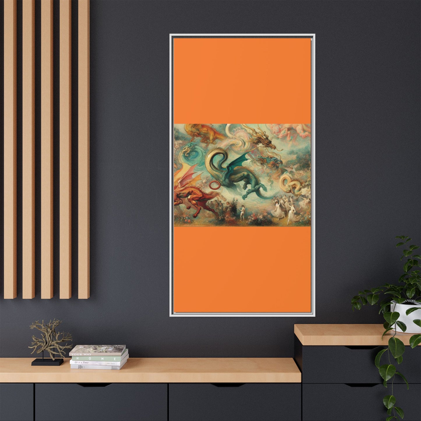 Degas Dreams of Dragons Canvas, Framed (Multi-color)