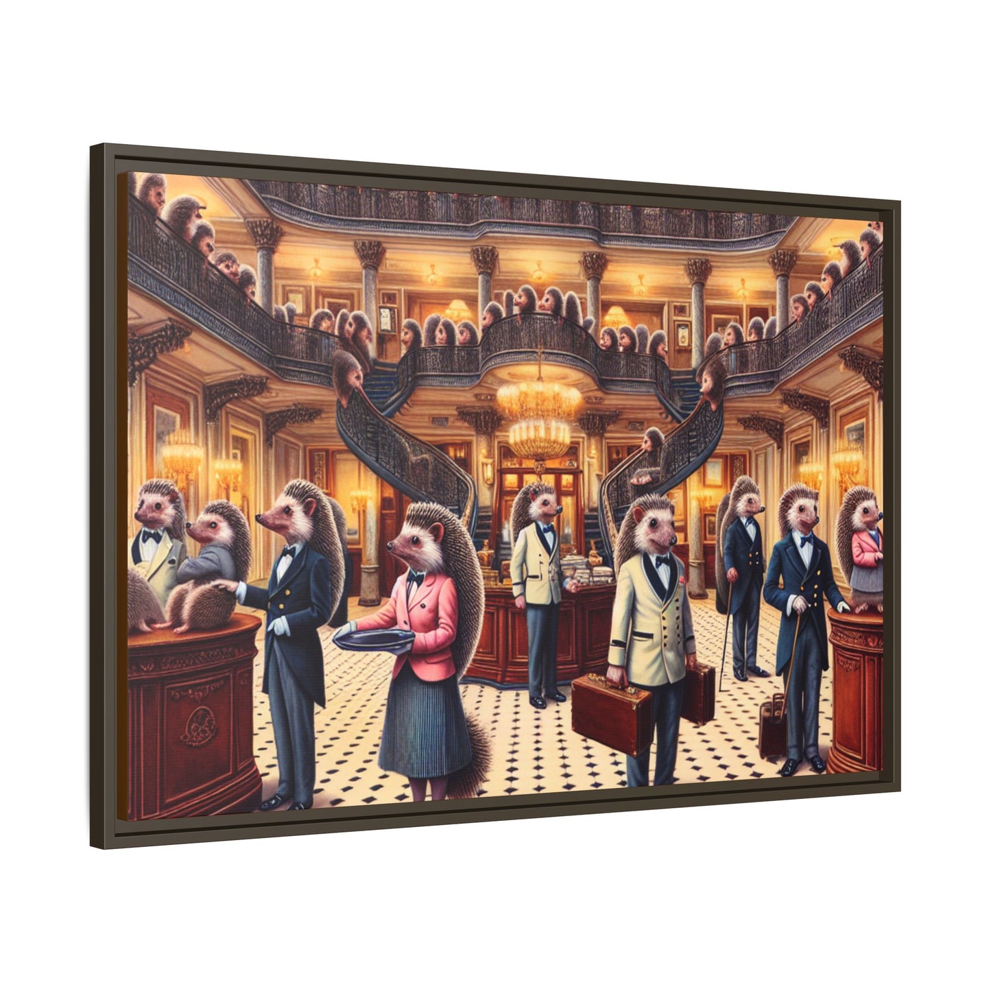 Hedgehog Hotel Canvas, Framed (Multi-color)