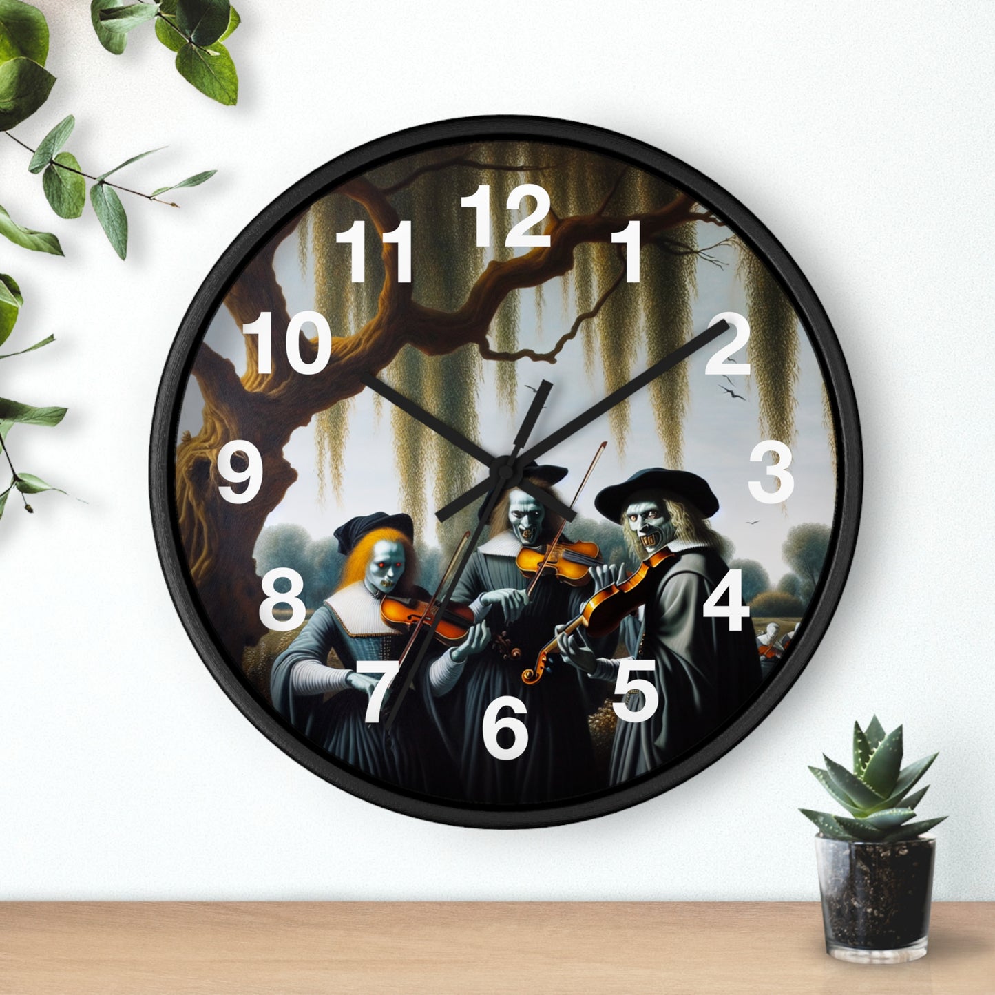 Vermeer's Vampire Violinists Wall Clock