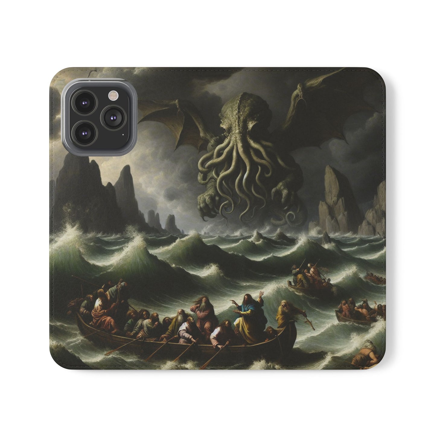 Cthulhu in the Storm Flip Cases for iPhones