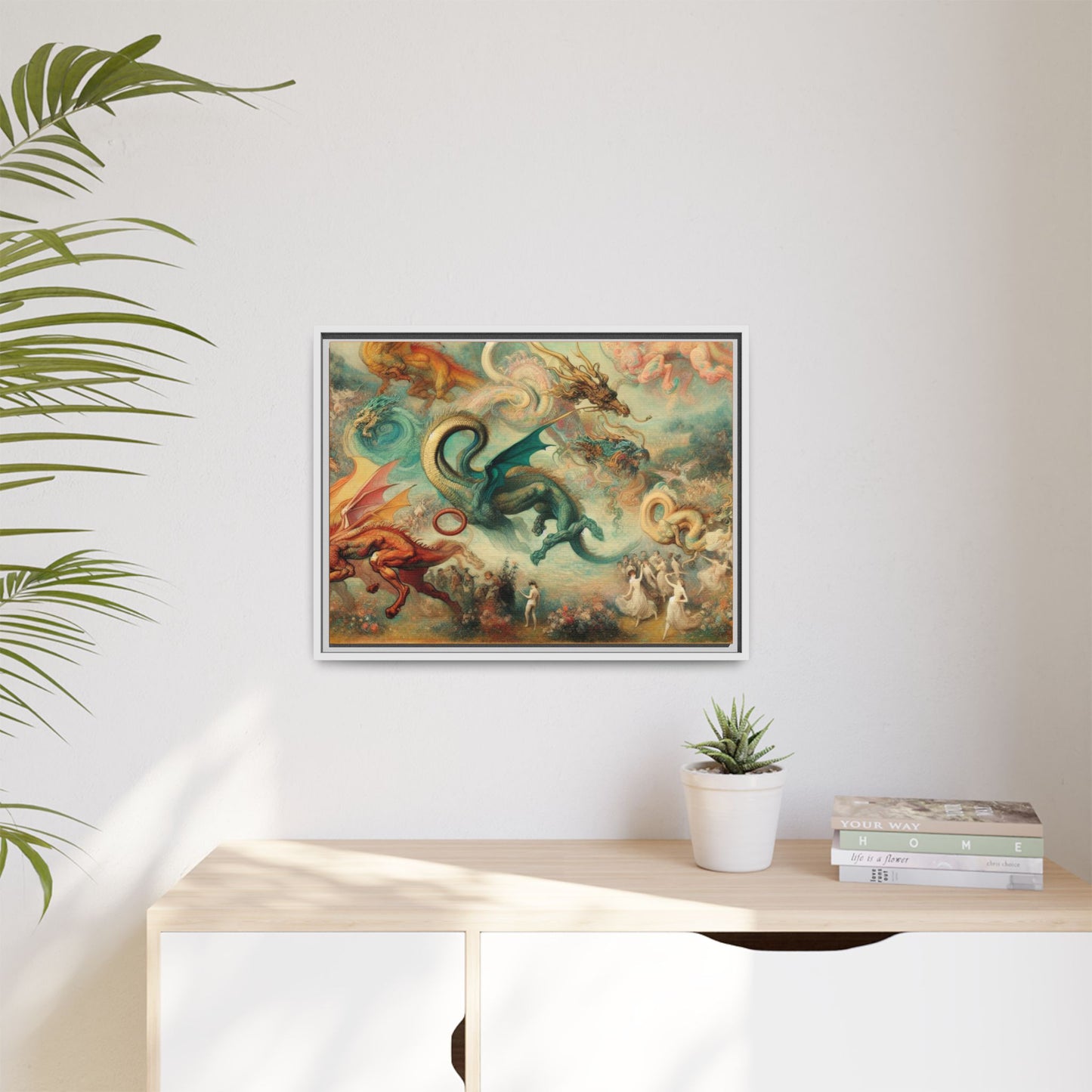 Degas Dreams of Dragons Canvas, Framed (Multi-color)