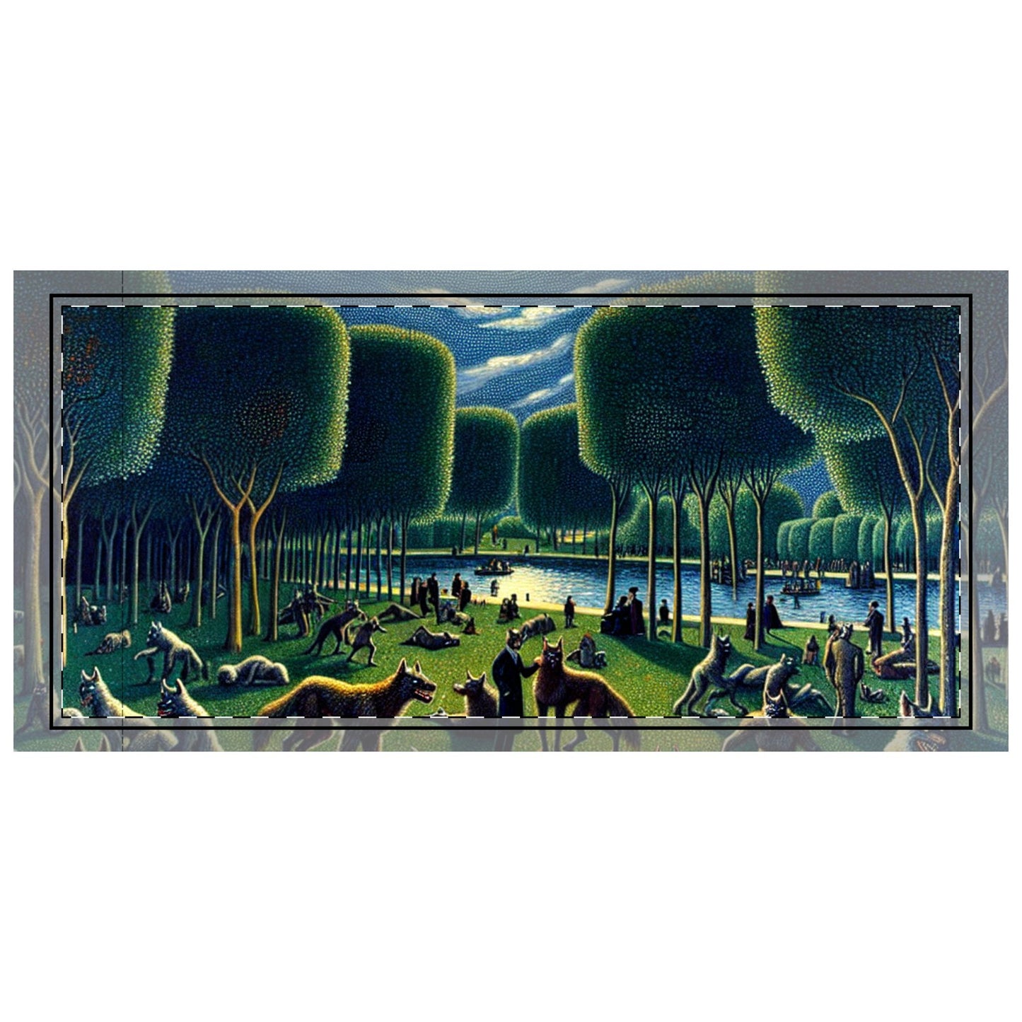 Werewolves at the Waterfront Microfiber Pillowcase