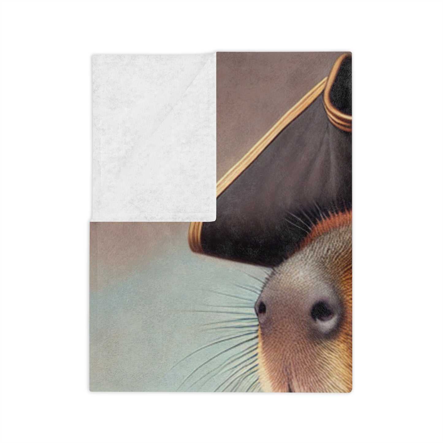 Captain Capybara Velveteen Microfiber Blanket