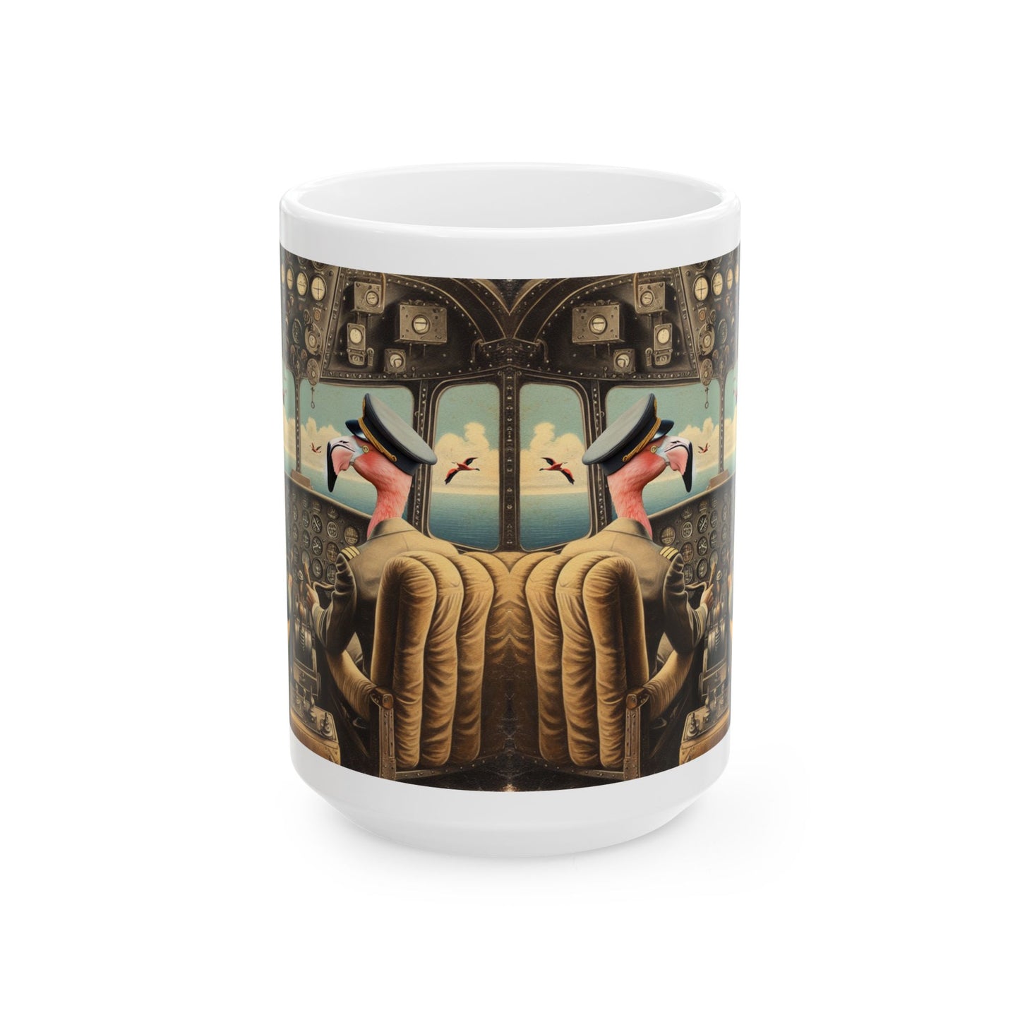 Flamingo Flight Deck Ceramic Mug