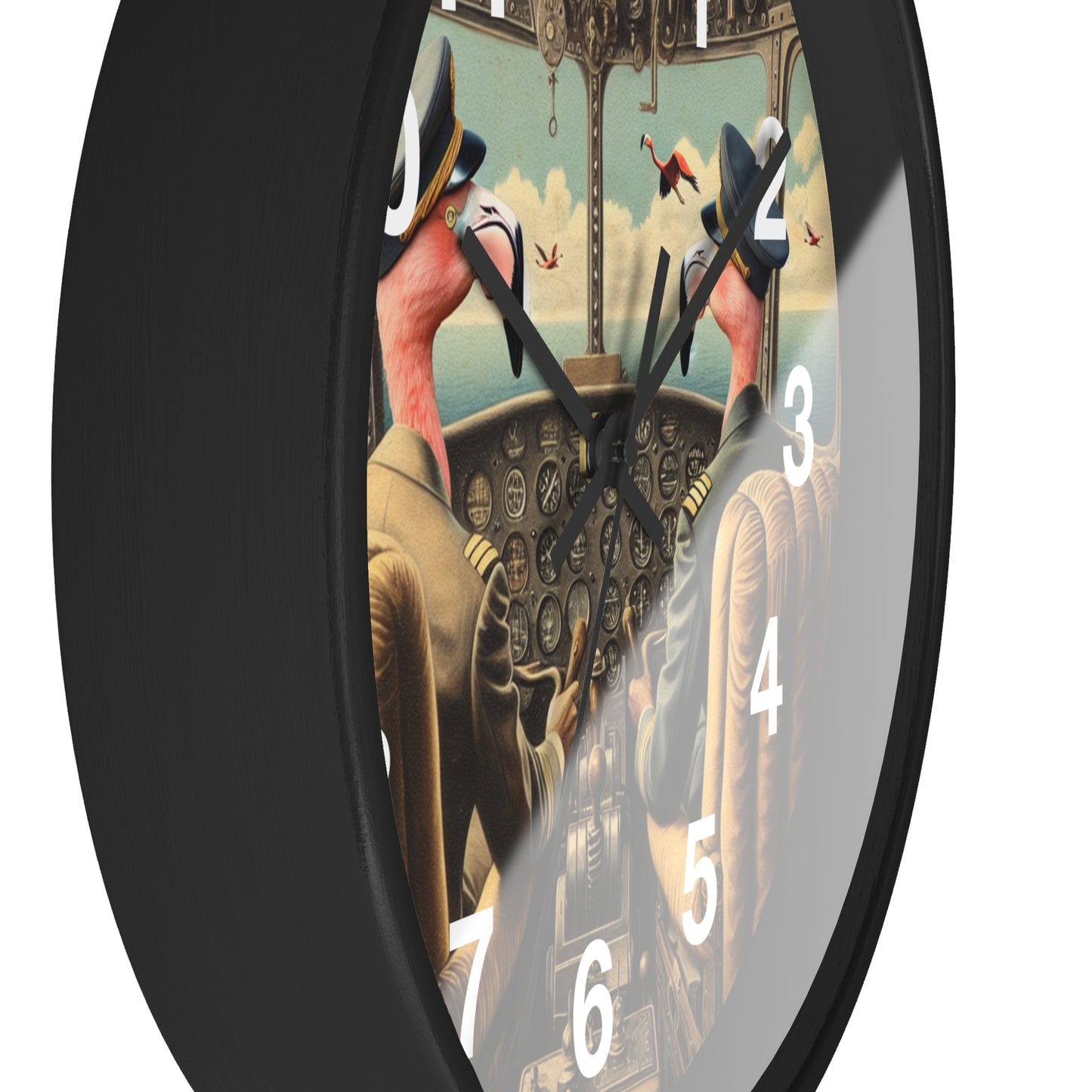 Flamingo Flight Deck Wall Clock