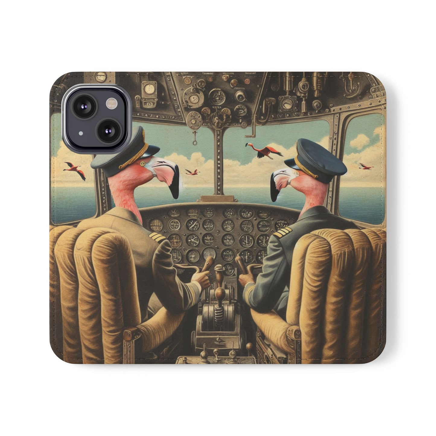 Flamingo Flight Deck Flip Case - iPhone/Galaxy
