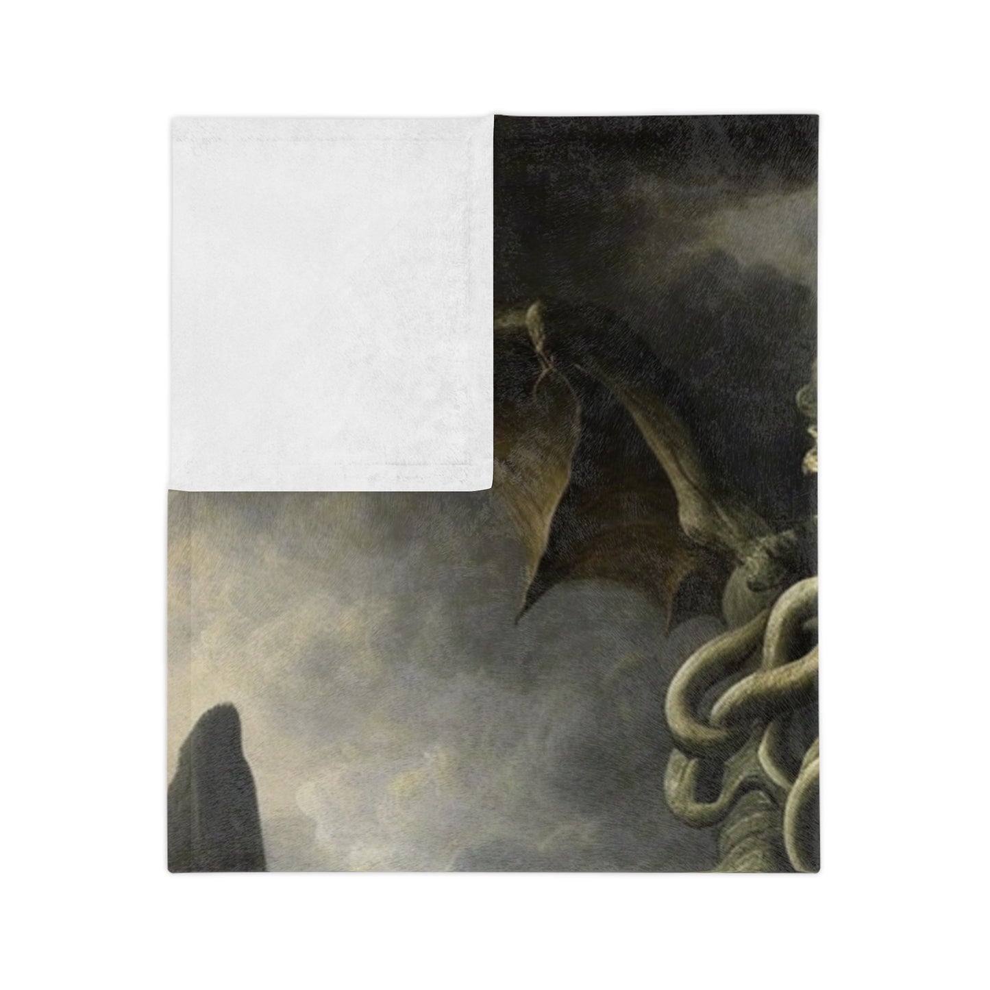 Cthulhu in the Storm Velveteen Microfiber Blanket