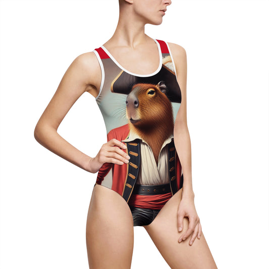 Captain Capybara One-Piece Swimsuit