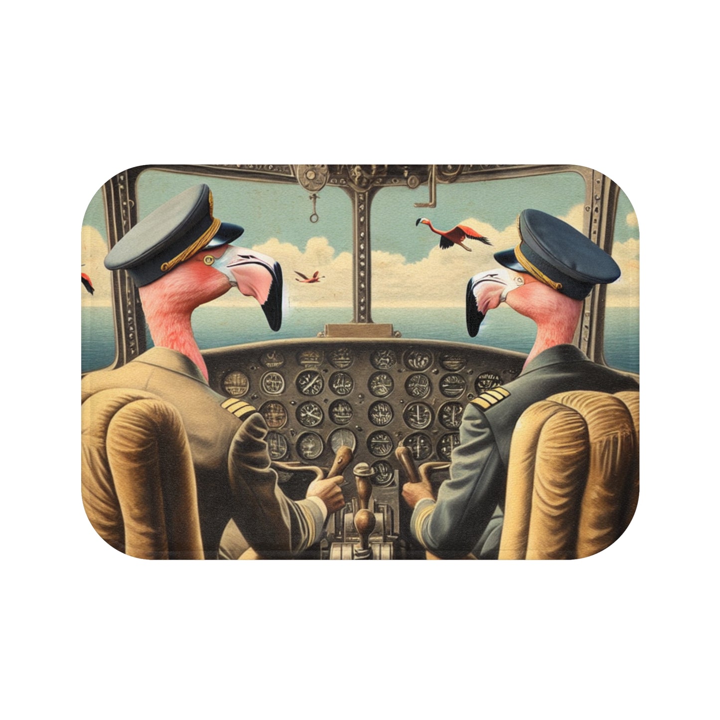 Flamingo Flight Deck Bath Mat