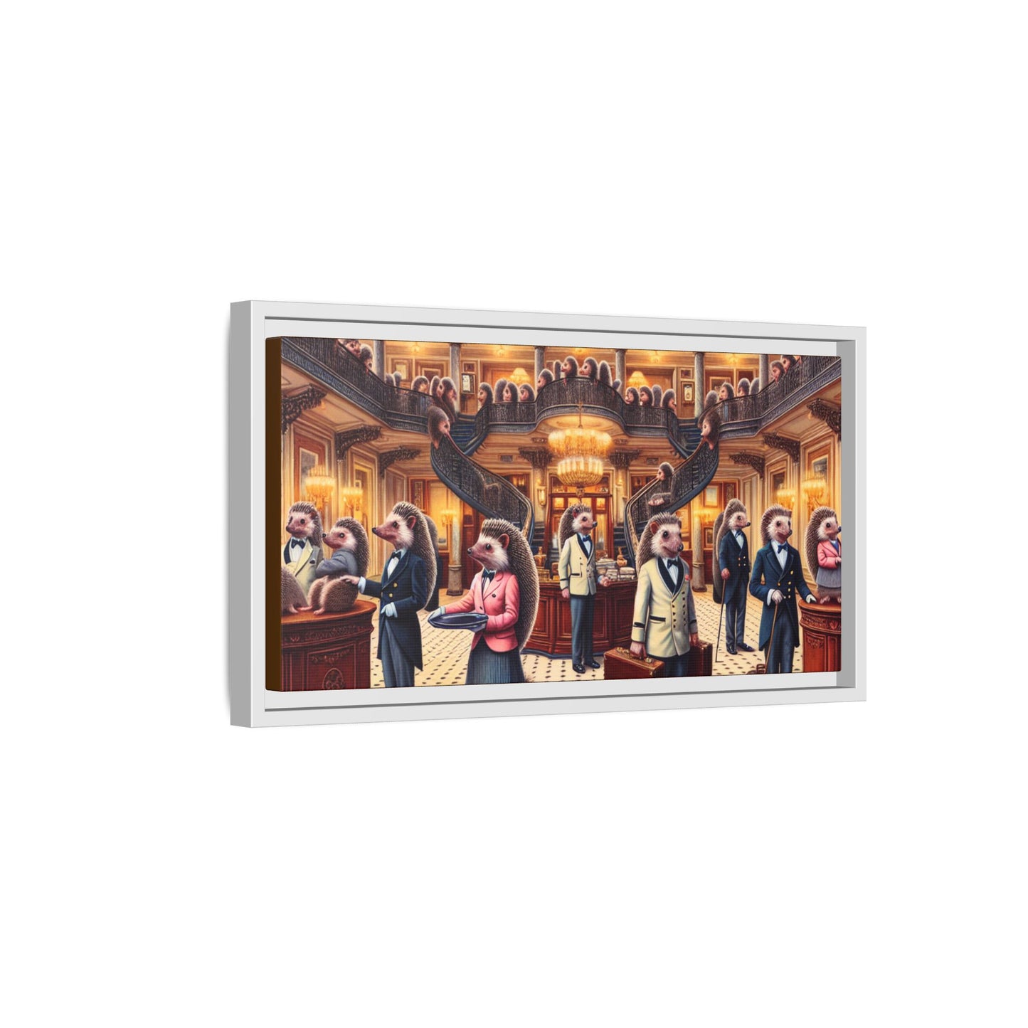 Hedgehog Hotel Canvas, Framed (Multi-color)