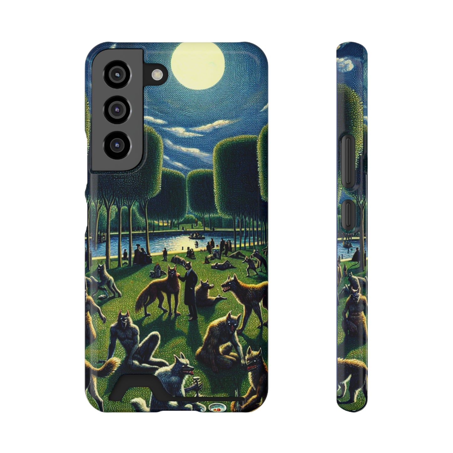 Werewolves at the Waterfront Phone Case with Card Holder - GALAXY