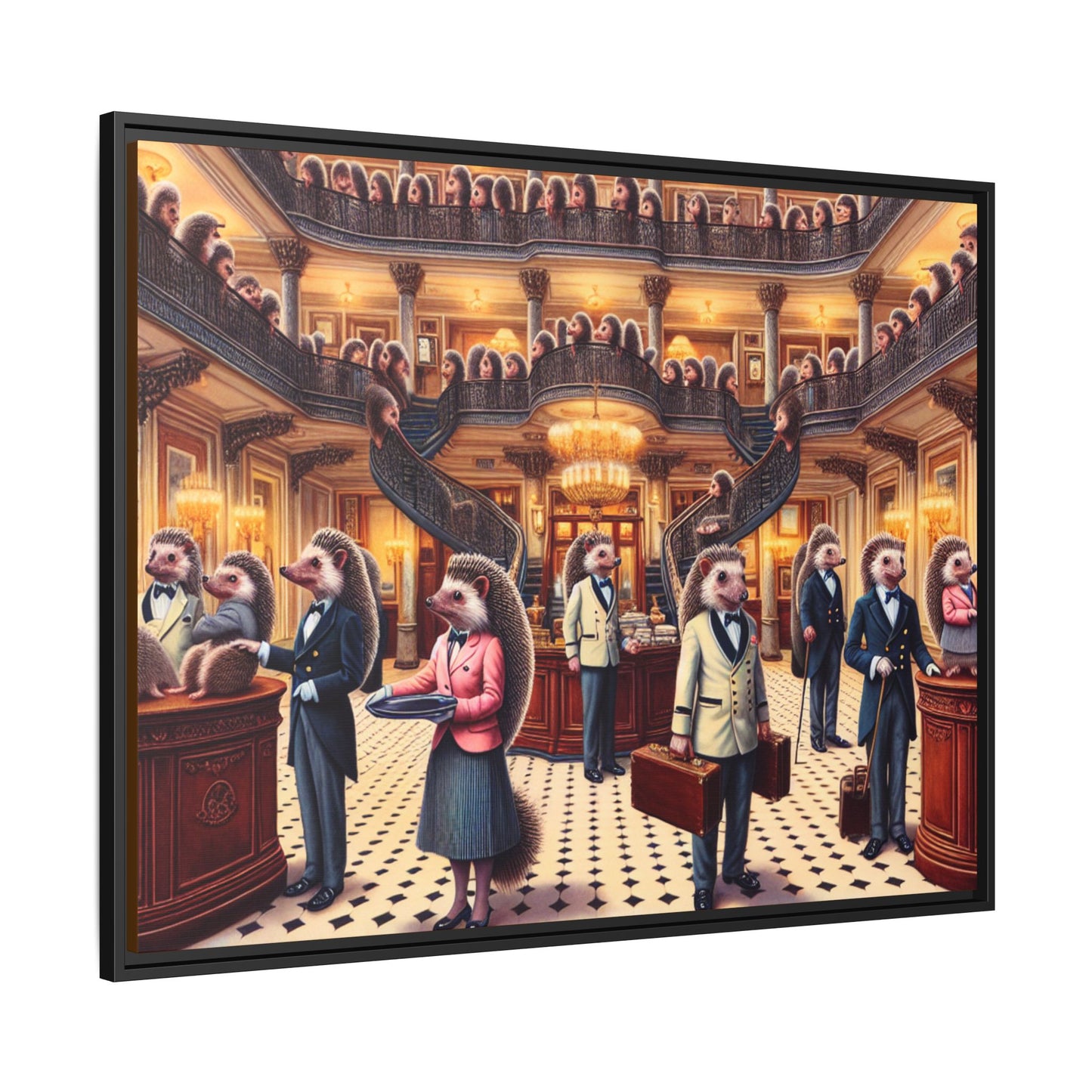 Hedgehog Hotel Canvas, Framed (Multi-color)