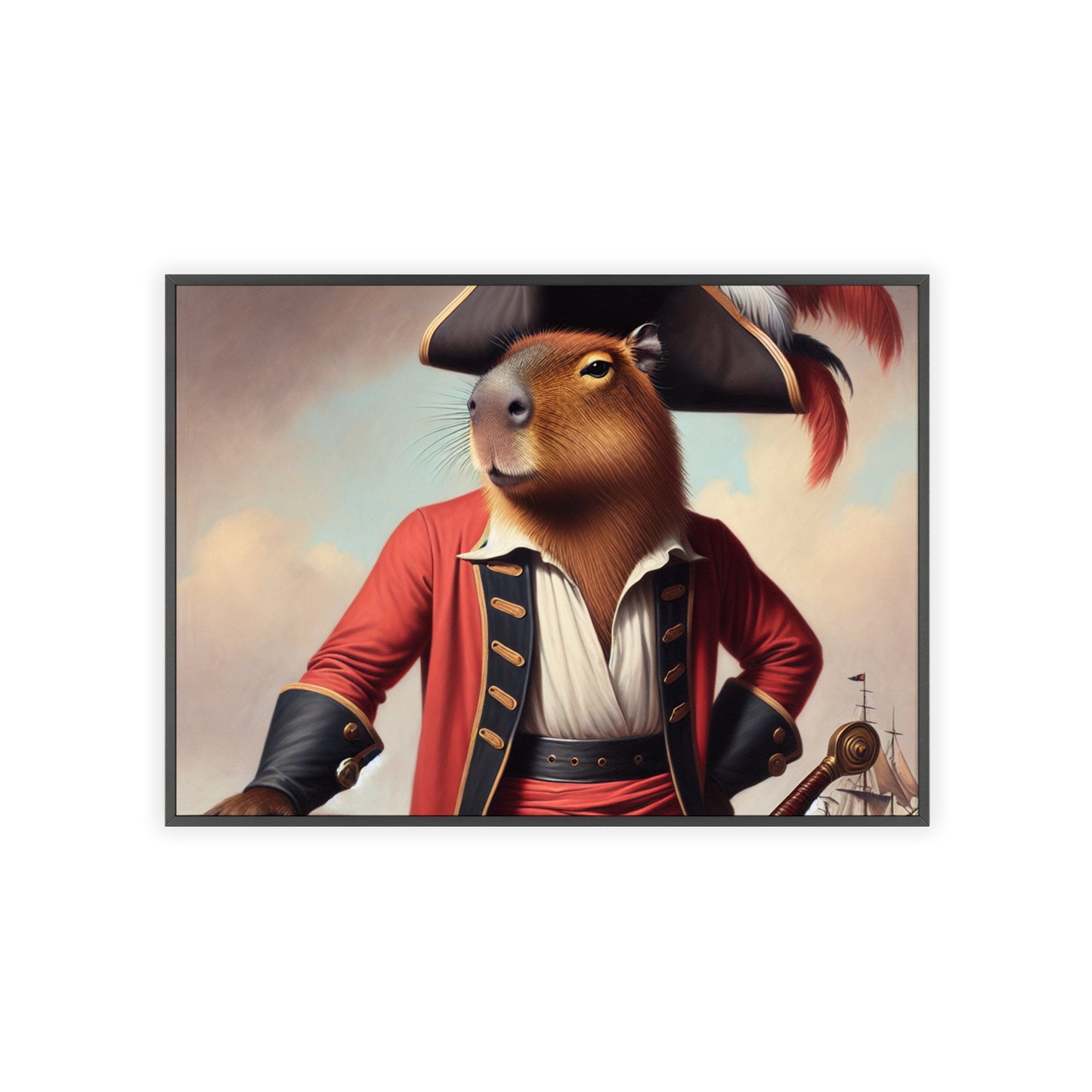 Framed Captain Capybara Poster