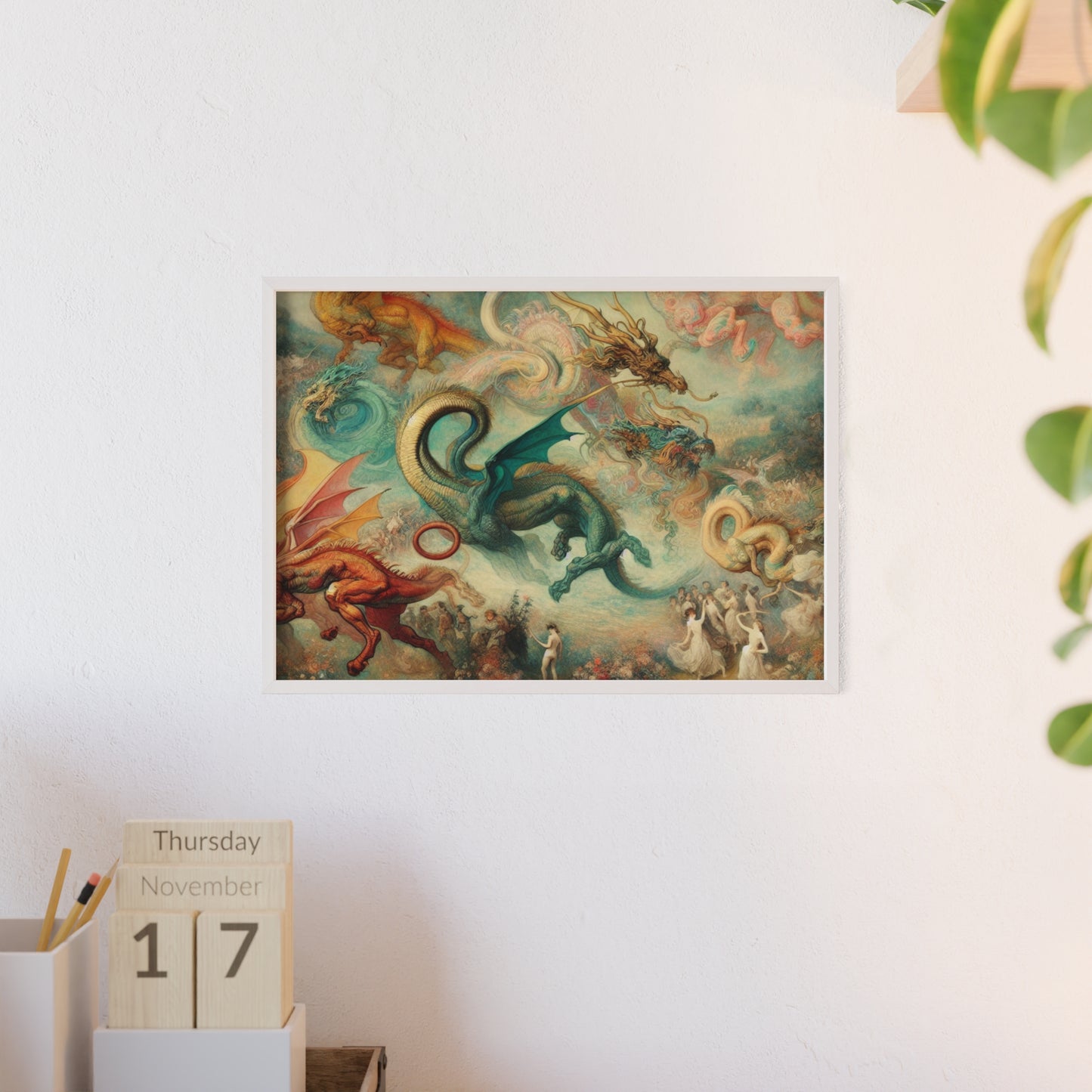 Framed Degas Dreams of Dragons Poster
