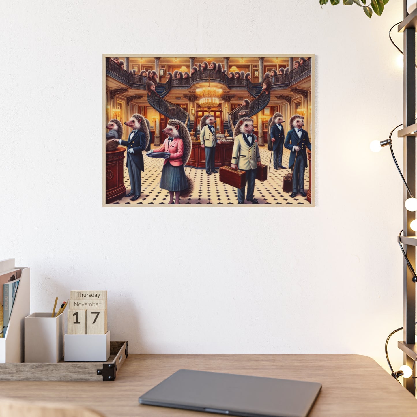 Framed Hedgehog Hotel Poster