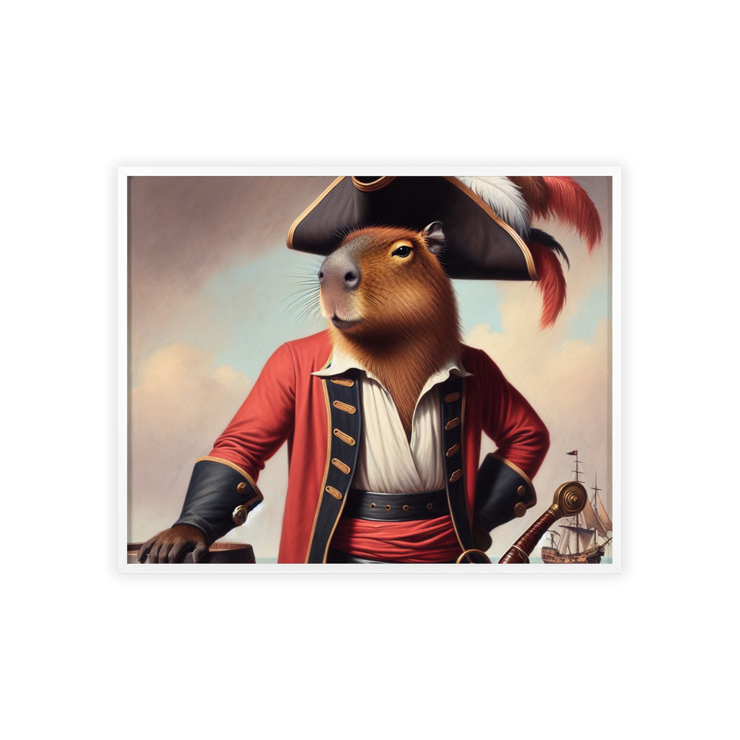 Framed Captain Capybara Poster