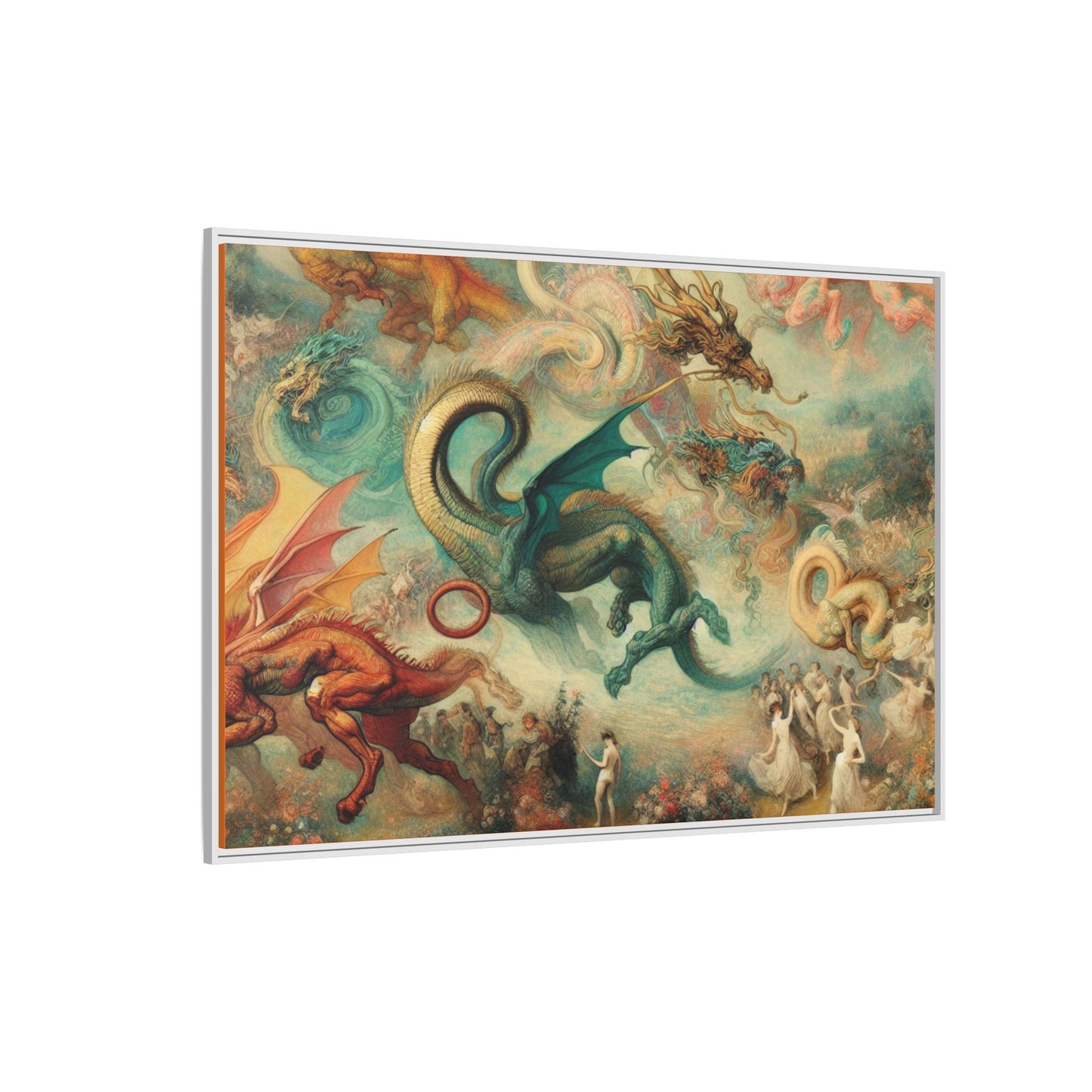 Degas Dreams of Dragons Canvas, Framed (Multi-color)