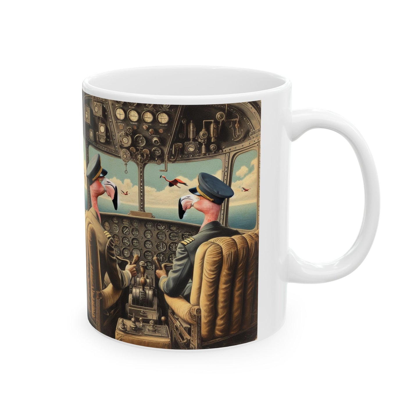 Flamingo Flight Deck Ceramic Mug