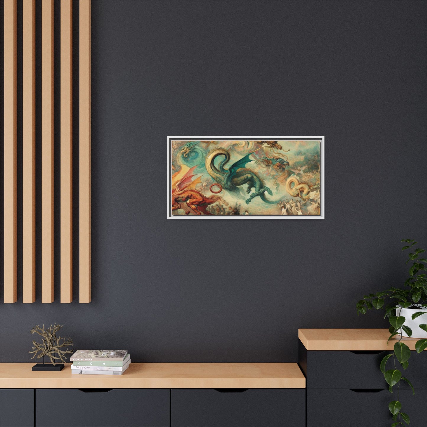 Degas Dreams of Dragons Canvas, Framed (Multi-color)