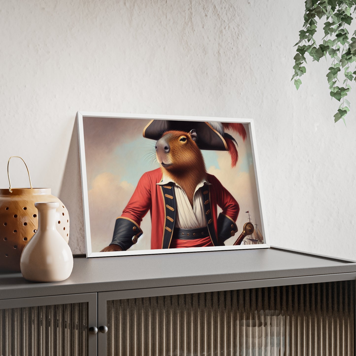 Framed Captain Capybara Poster