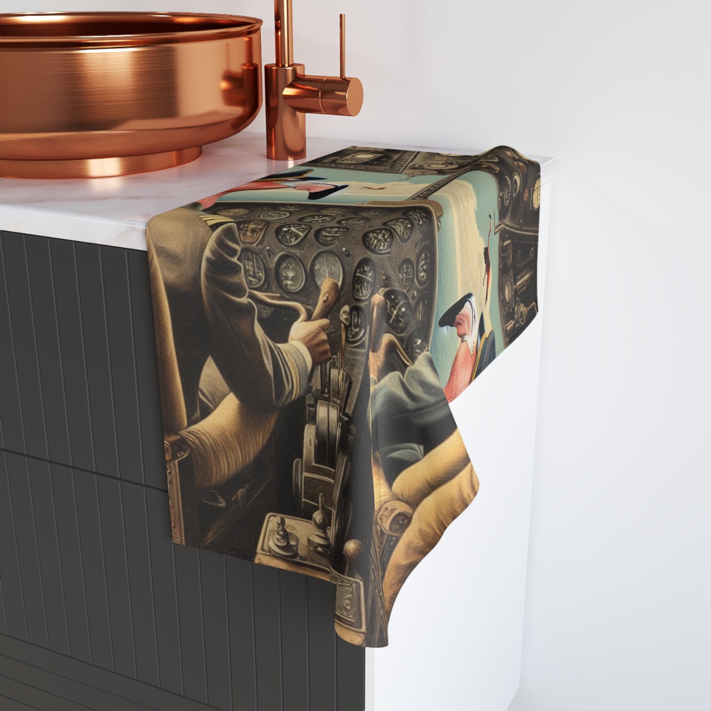 Flamingo Flight Deck Hand Towel