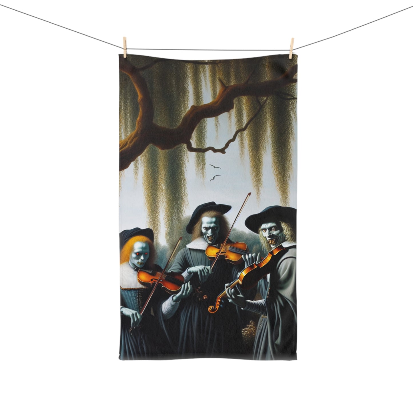 Vermeer's Vampire Violinists Hand Towel