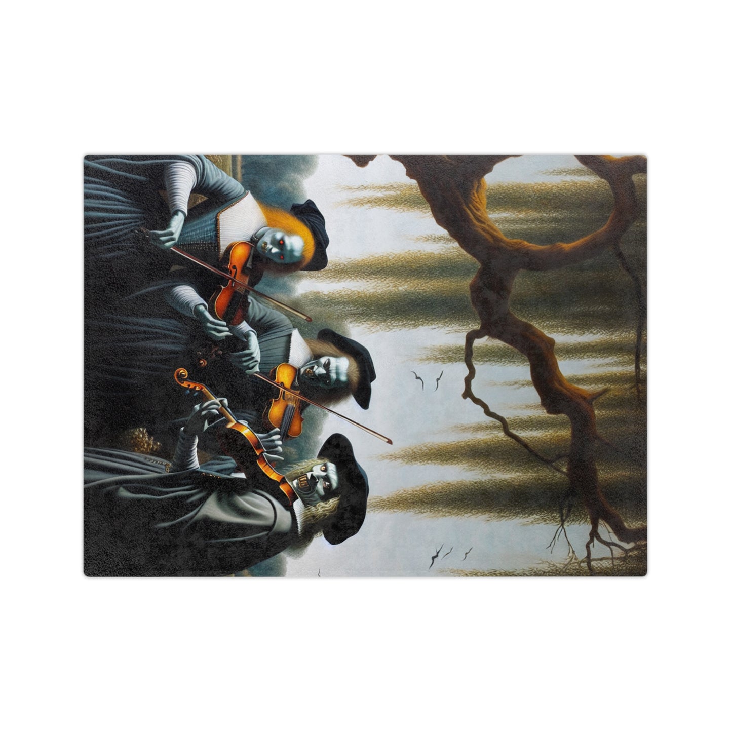 Vermeer's Vampire Violinists Velveteen Microfiber Blanket