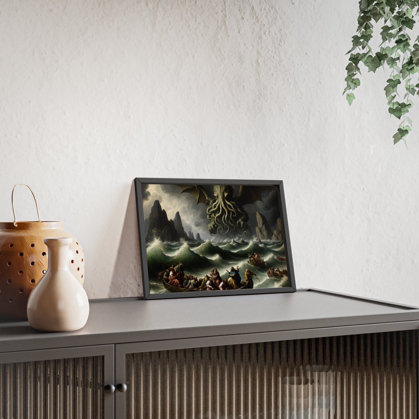 Framed Cthulhu in the Storm Poster