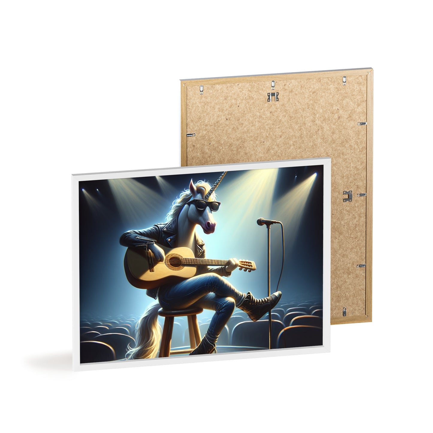 Framed Unicorn Unplugged Poster