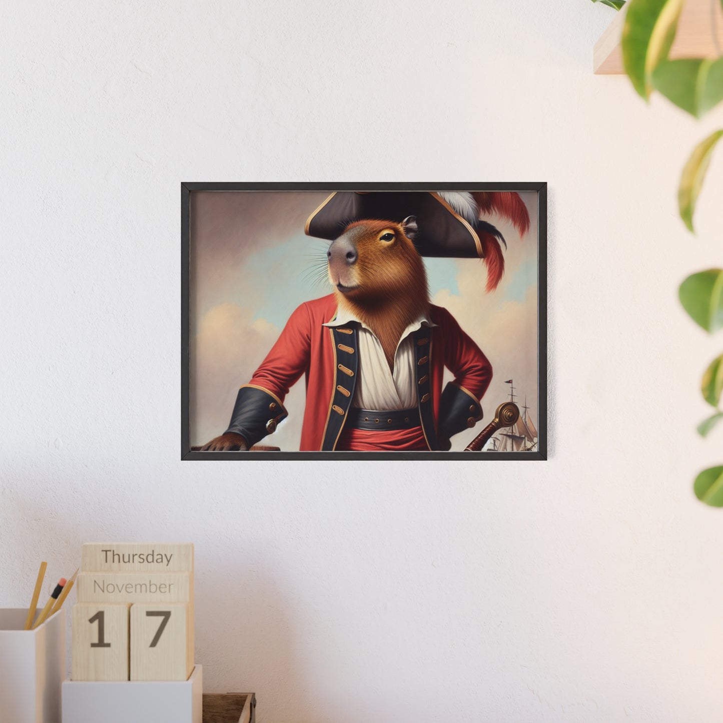 Framed Captain Capybara Poster