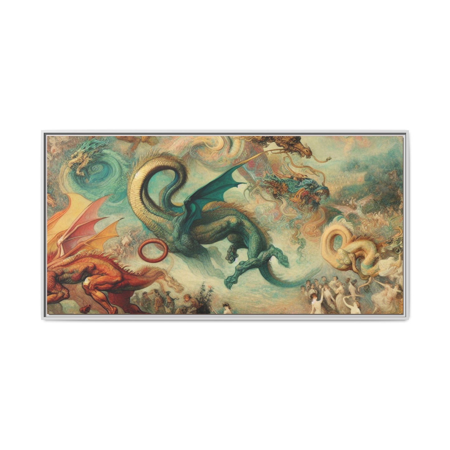 Degas Dreams of Dragons Canvas, Framed (Multi-color)