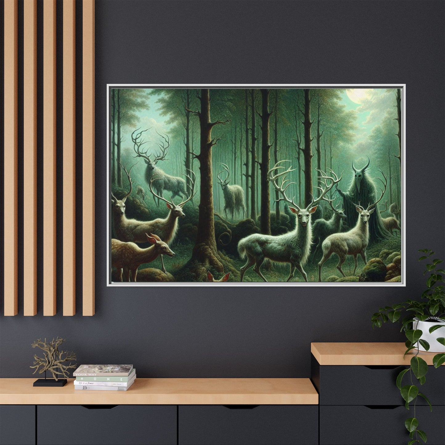 Wendigo Shepherd Canvas, Framed (Multi-color)