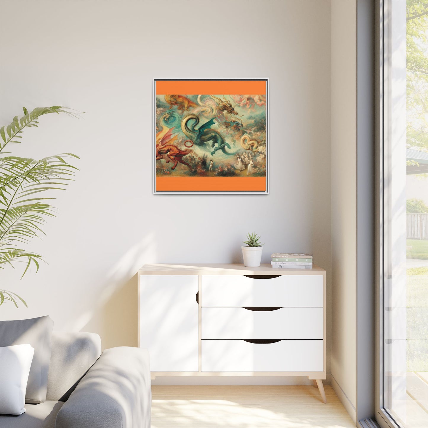 Degas Dreams of Dragons Canvas, Framed (Multi-color)