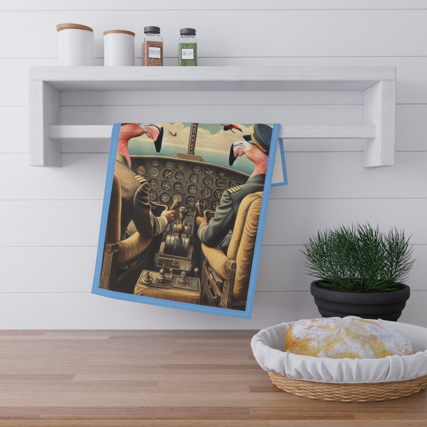 Flamingo Flight Deck Tea Towels