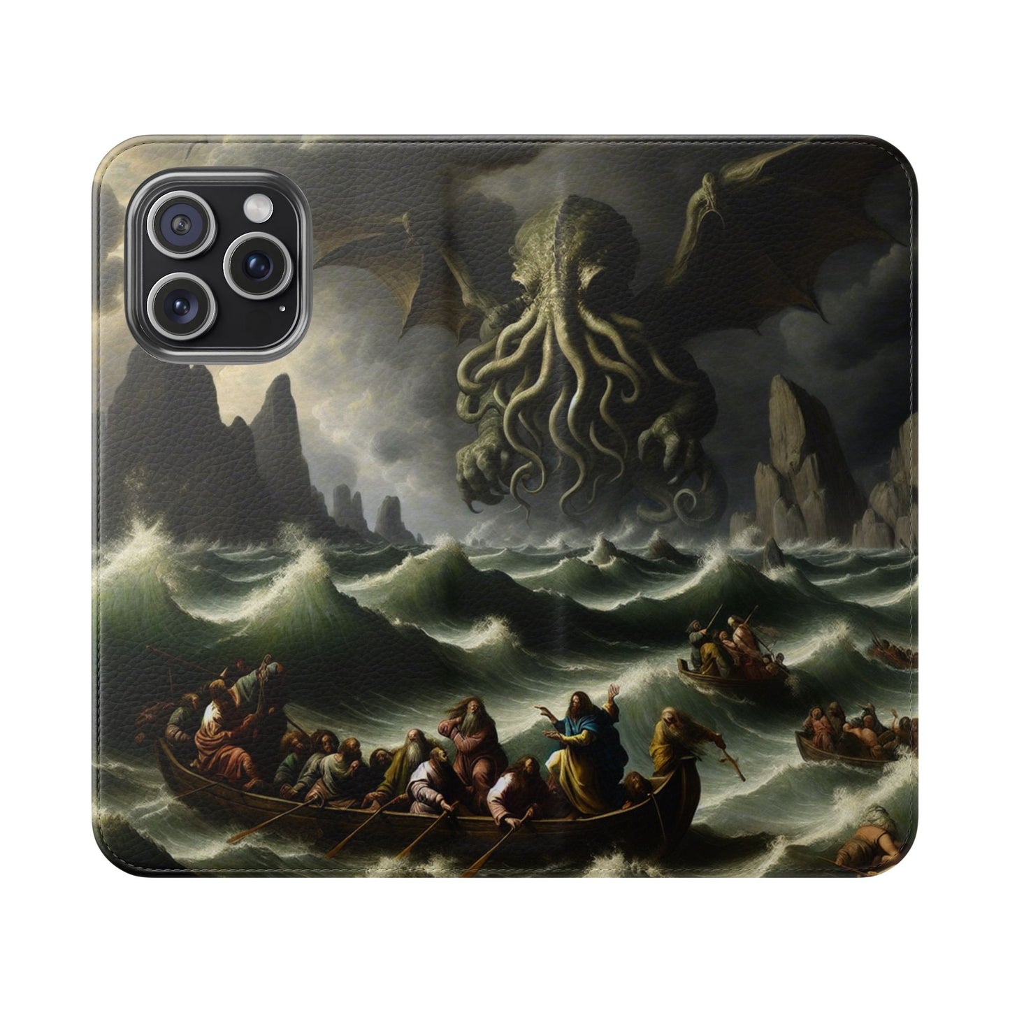 Cthulhu in the Storm Flip Cases for iPhones