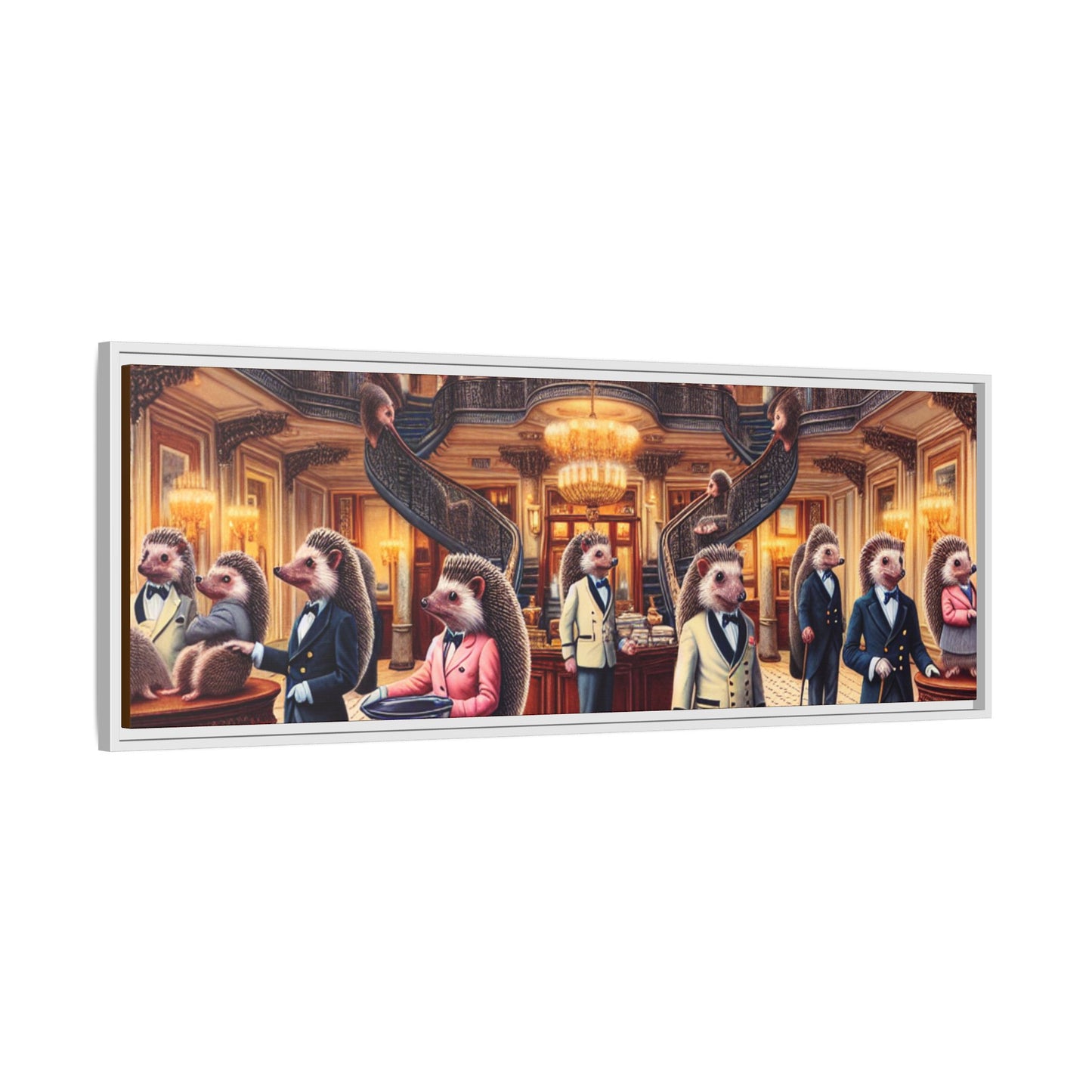 Hedgehog Hotel Canvas, Framed (Multi-color)