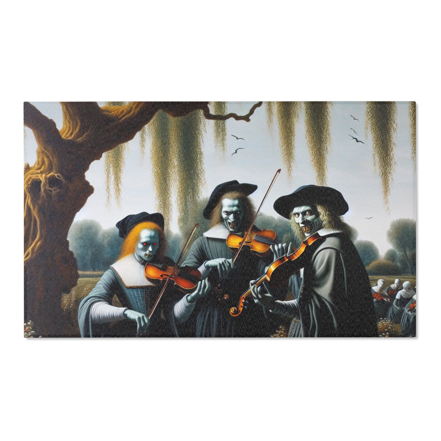 Vermeer's Vampire Violinists Area Rug - HORIZONTAL