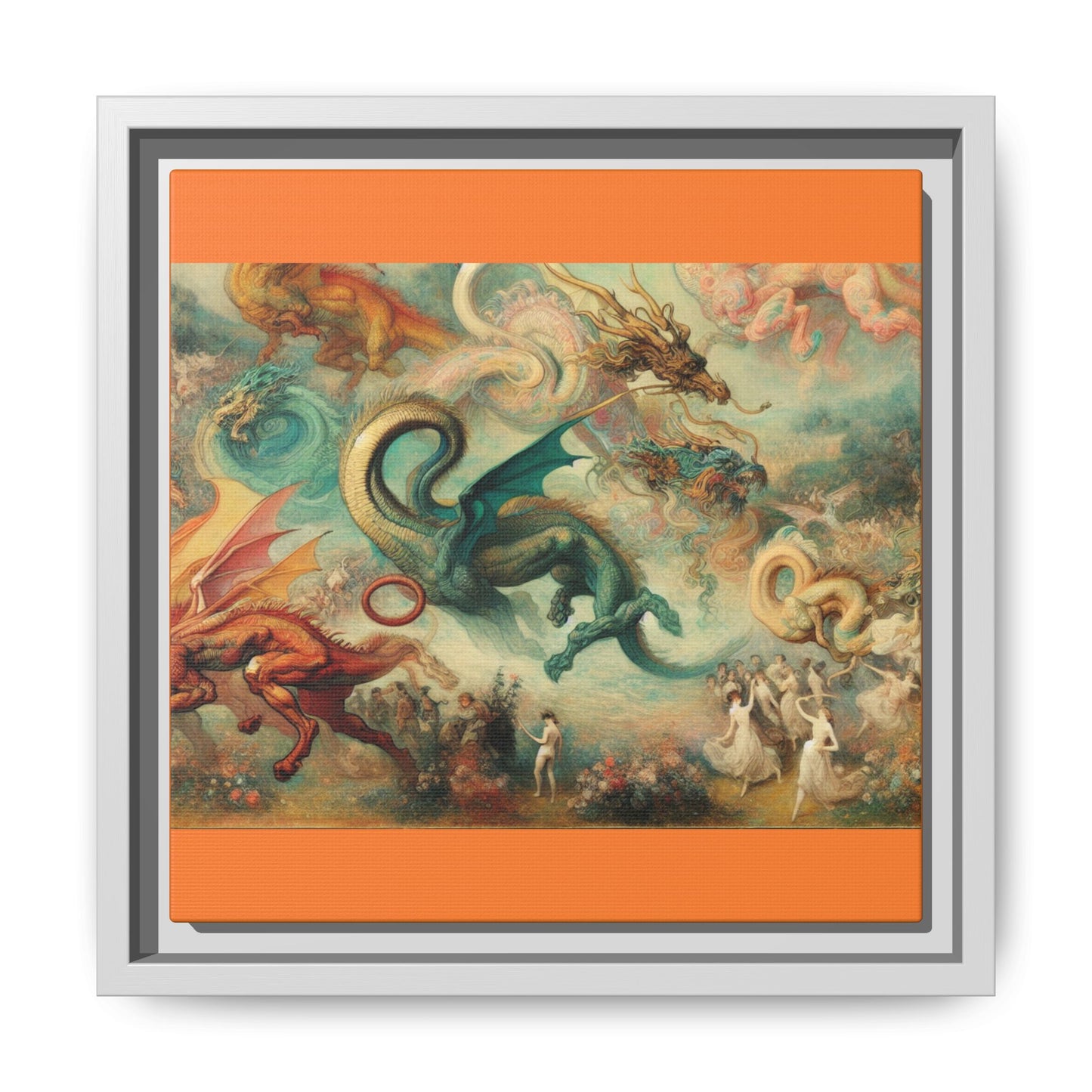 Degas Dreams of Dragons Canvas, Framed (Multi-color)
