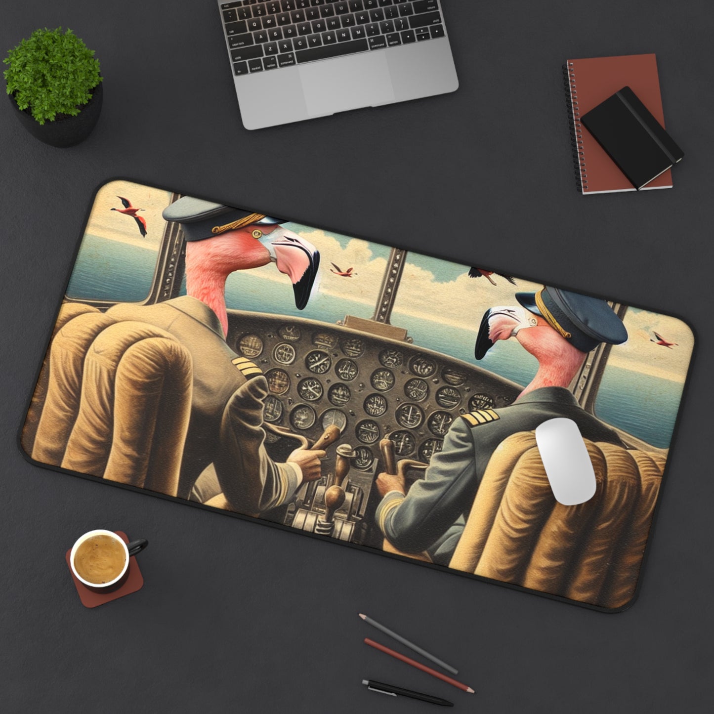 Flamingo Flight Deck Desk Mat