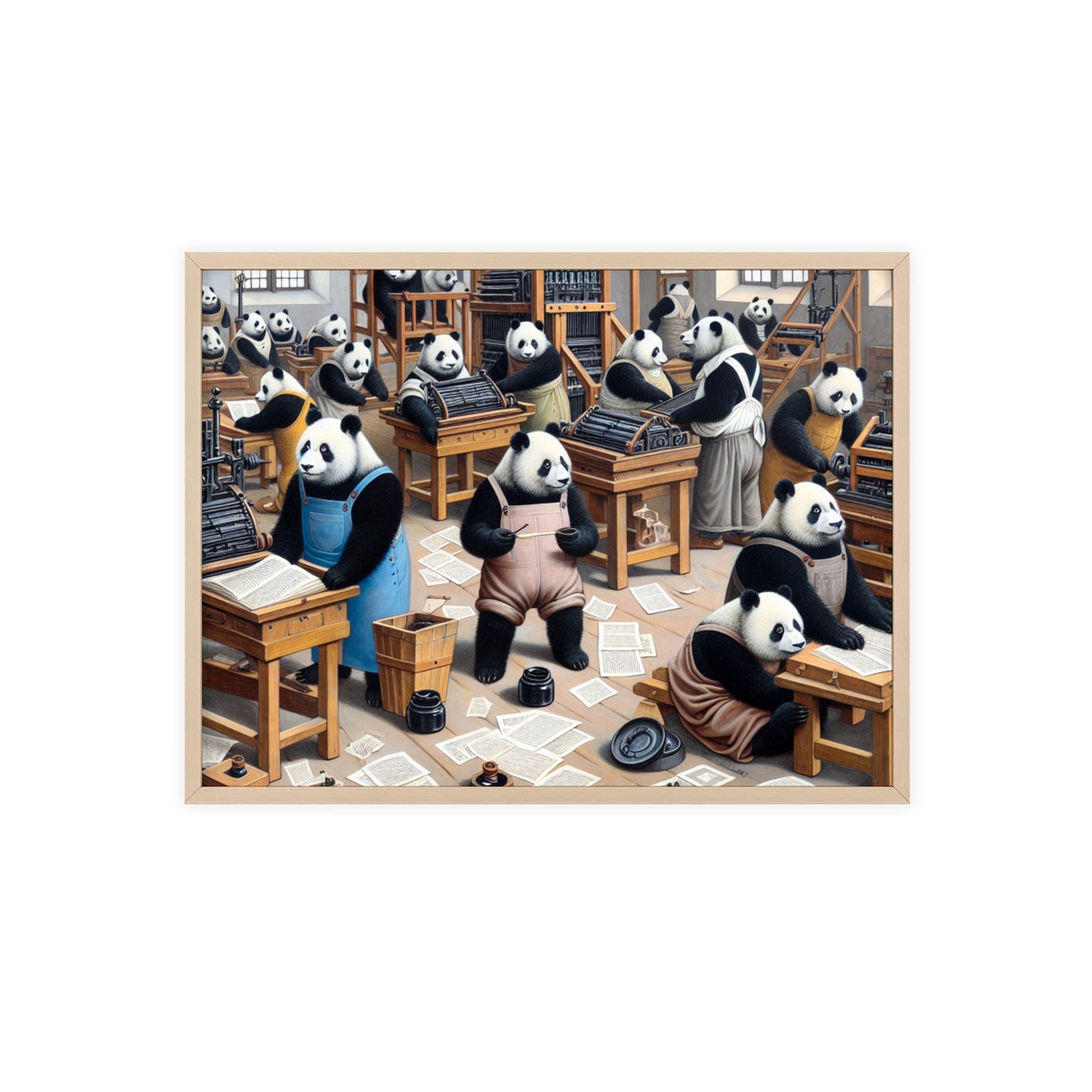 Framed Printing Pandamonium Poster