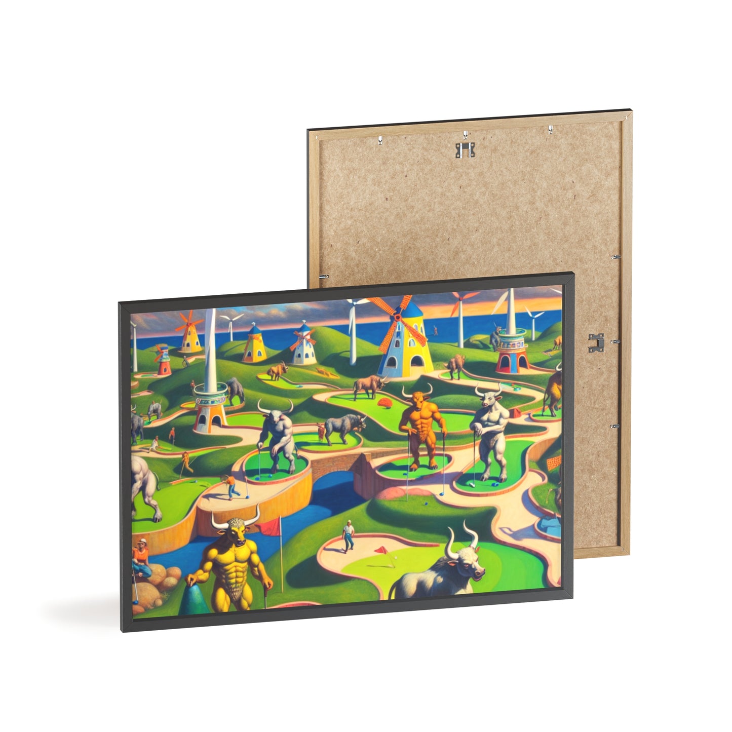 Framed Mini-taur Golf Poster