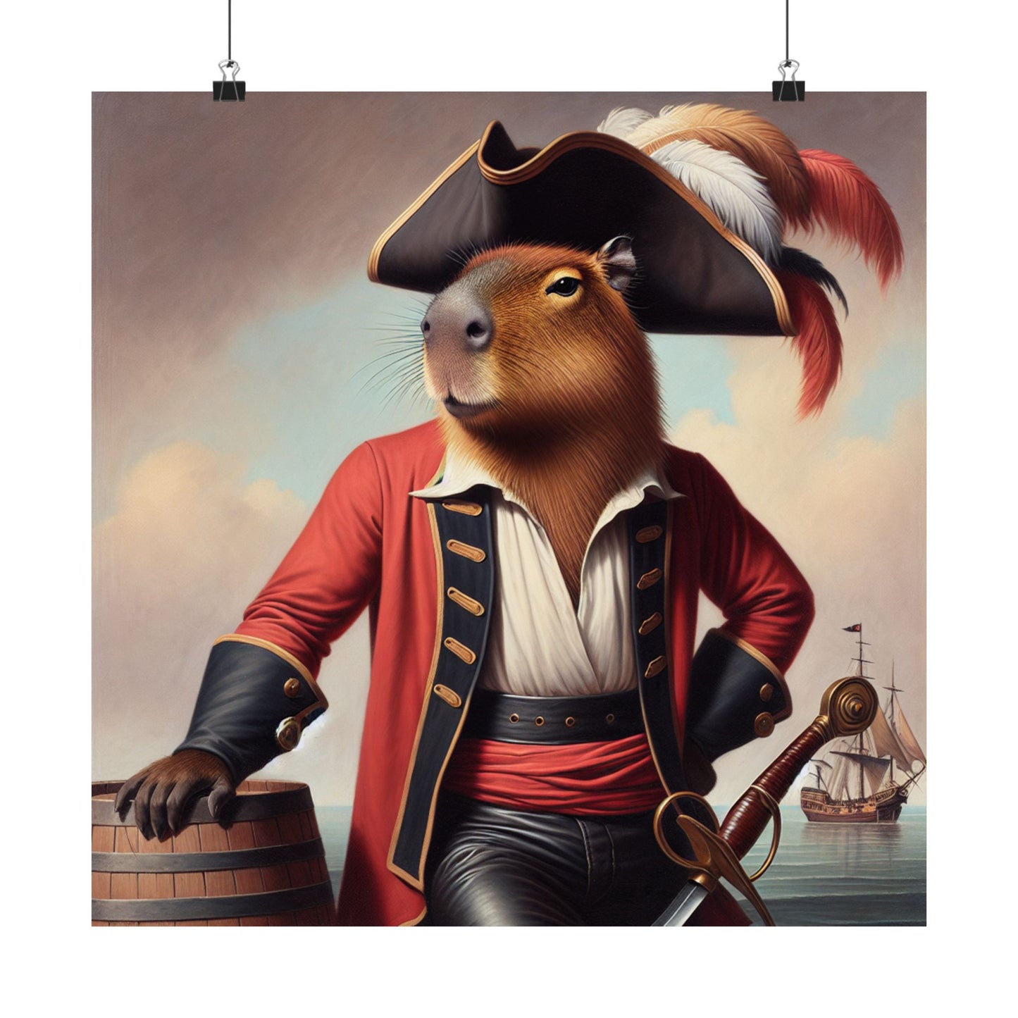 Captain Capybara Poster